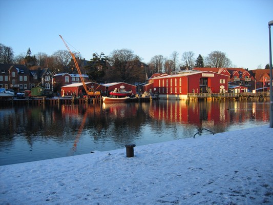 Eckernfrde Hafen im Winter